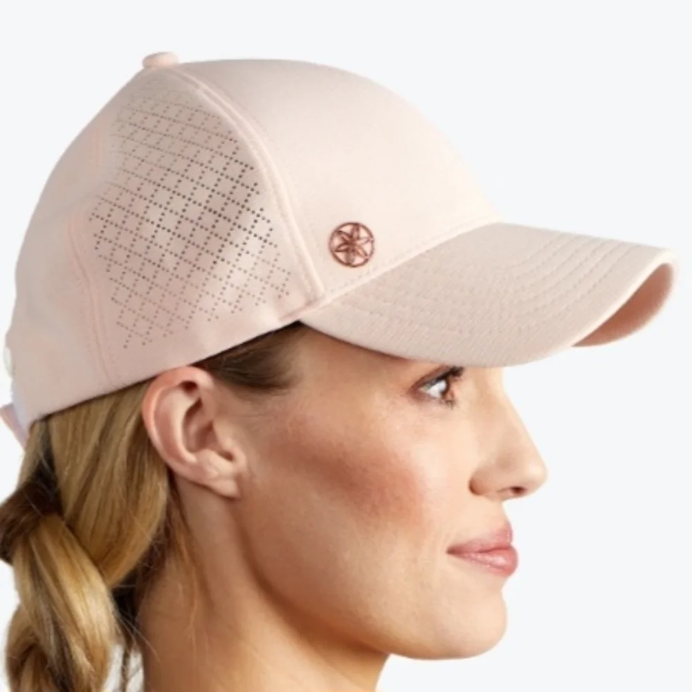 Gaiam Wander Breathable Geo Blush Pink Baseball Hat Cap